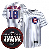 Men's Chicago Cubs #18 Shota Imanaga White 2025 World Tour Tokyo Series Home Stitched Jersey Dzhi,baseball caps,new era cap wholesale,wholesale hats